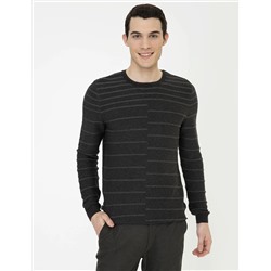 Antrasit Slim Fit Kazak