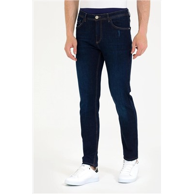 Erkek Koyu Mavi Jean Pantolon