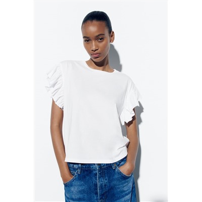 RUFFLED T-SHIRT