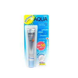 Солнцезащитный экстраувлажняющий крем-мусс для лица Aqua Base SPF50++++ от Mistine 20 мл / Mistine Aqua Base Mousse Blue 20ml