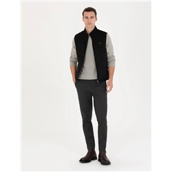 Siyah Slim Fit Kanvas Pantolon