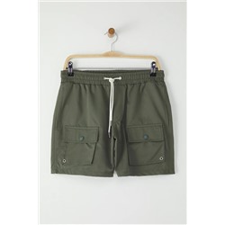 TRENDYOL MAN Haki Standart Fit Kargo Cepli Deniz Şortu TMNSS25DS00009