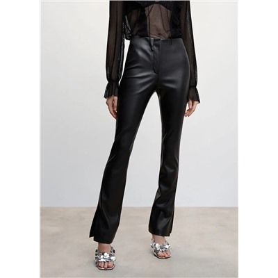 Pantalón efecto piel -  Mujer | MANGO OUTLET Melilla