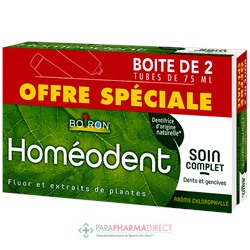 Boiron Homéodent - Soin Complet - Dents & Gencives - Goût Chlorophylle - Dentifrice 2x75 mlLot  × 2