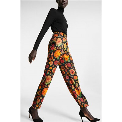 Pantalón campana floral