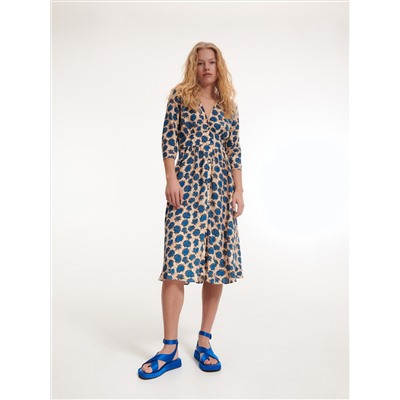 Viskose Kleid mit Muster