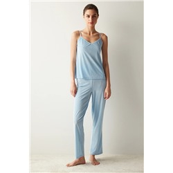 Penti Jayde Kadife Pantolon Mavi Pijama Altı PN2354O323SK-BE20