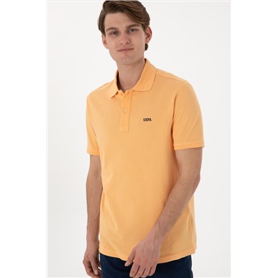 Erkek Regular Fit Polo Yaka Turuncu Basic Tişört