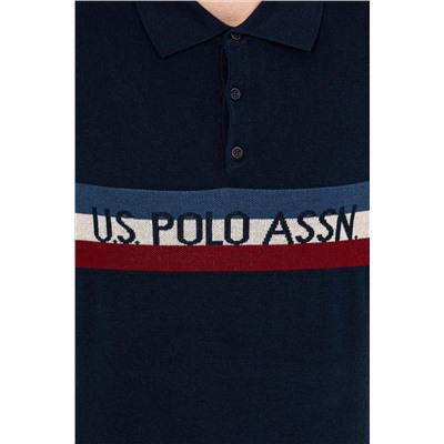 Erkek Lacivert Polo Yaka Triko Kazak