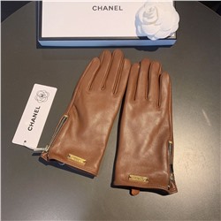 Женские утепленные кожаные перчатки  Chane*l