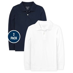 The Children’s Place  Boys Uniform Soft Jersey Polo 2-Pack - Multi Clr