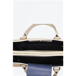 Bolso de rafia y piel Tulum Beige y gris claro