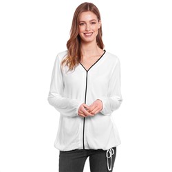 Damen Schlupfbluse mit Tunnelzug