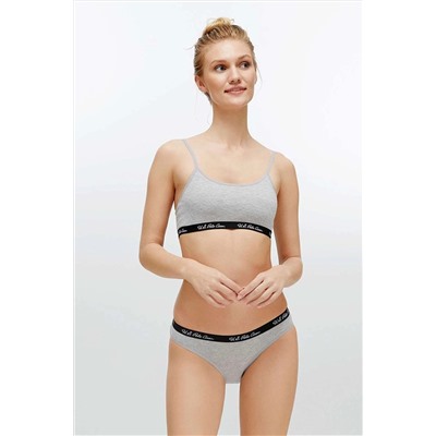 U.S. Polo Assn. U.S. Polo Assn. Kadın Gri Melanj Büstiyer Slip Takım INT.Z.6E8TAG0.0R0P