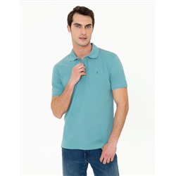 Çağla Yeşili Slim Fit Polo Yaka Basic Tişört