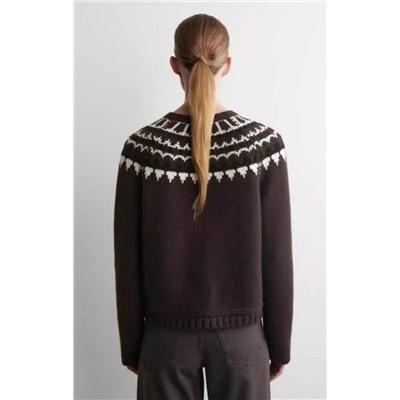 Жаккардовый кардиган с узором