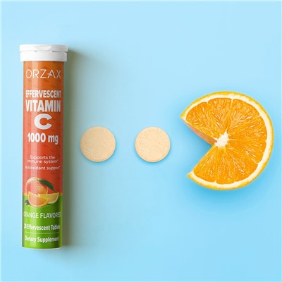 Orzax Витамин C 1000 мг шипучие 20шт Effervescent Vitamin C