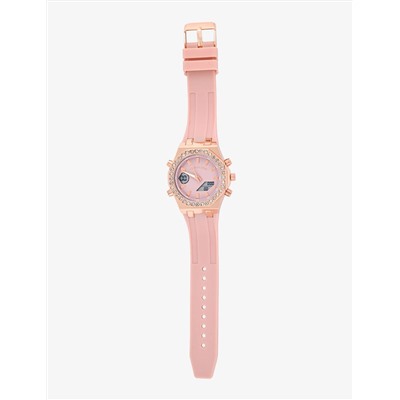 LADIES PINK EMBELLISHED ANA DIGI WATCH