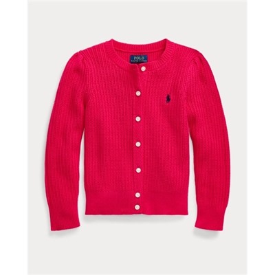 GIRLS 2-6X Rib-Knit Cotton Cardigan