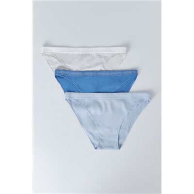 Pack 3 bragas clásicas azul, gris, azul claro