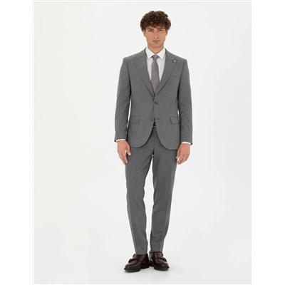 Gri Ekstra Slim Fit Takım Elbise