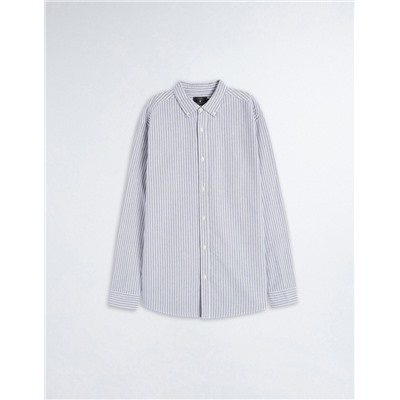 Striped Oxford Shirt, Men, Blue