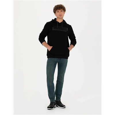 Siyah Regular Fit Sweatshirt