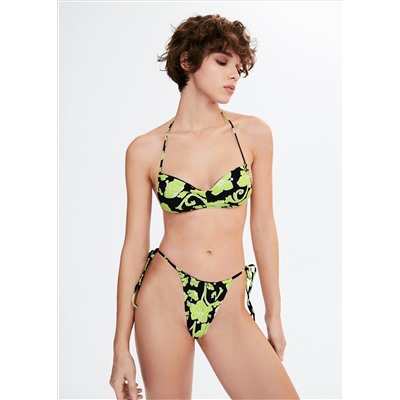 Top bikini estampado
