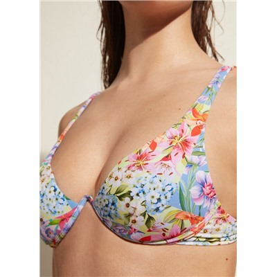 Push-up-Bikinioberteil mit Wattierung Minorca Eco