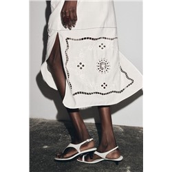 ZW COLLECTION EMBROIDERED STITCHED DRESS