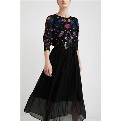 Vestido midi tul