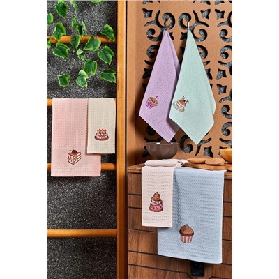 Casnack 6'lı Mutfak Havlusu Pasta Seti 40x60 Peçete Model