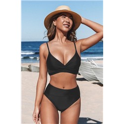 Angelsin, Özel Tasarım Önden Çarpraz Yüksek Bel Bikini Takım