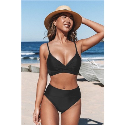 Angelsin, Özel Tasarım Önden Çarpraz Yüksek Bel Bikini Takım