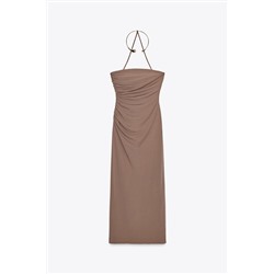 JEWEL COLLAR MIDI DRESS