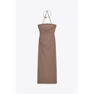 JEWEL COLLAR MIDI DRESS