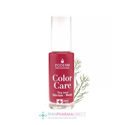 Poderm Vernis Color Care Rose Rouge 8 ml