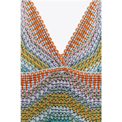 CROCHET KNIT STRAPPY DRESS