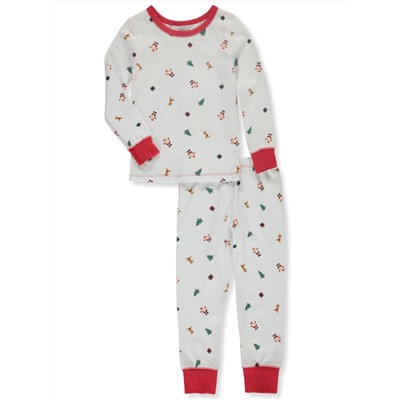 SLEEPIMINI TODDLER UNISEX' COTTON HOLIDAY THEME 2-PIECE PAJAMA SET