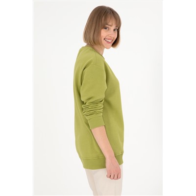 Erkek Fıstık Yeşili Basic Sweatshirt