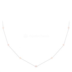 Колье из серебра с розовым кварцем родированное 8340106190-110-30р