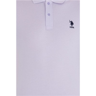 Erkek Lila Basic Polo Yaka Tişört