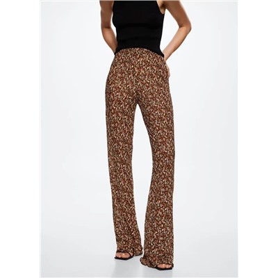 Pantalón acampanado estampado floral -  Mujer | MANGO OUTLET Melilla