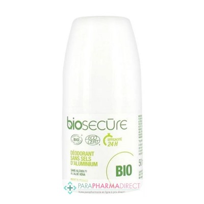 Bio Secûre Déodorant Sans Sels d'Aluminium - Sans Alcool - A l'Aloé Véra - Efficacité 24H - BIO - 50 ml