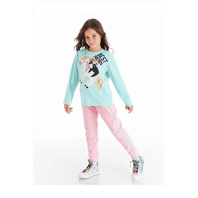 DenokidsBf Kız Çocuk T-shirt Pantolon Takım