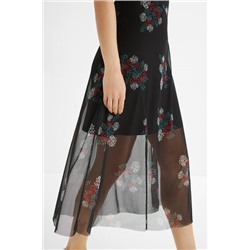 Vestido midi doble capa