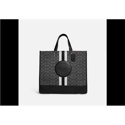 Dempsey Tote 40 In Signature Jacquard With Stripe And Coach Patch