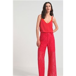 Pantalón encaje y transparencias