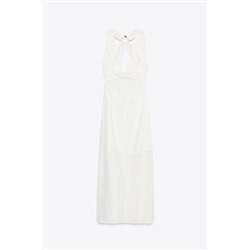 EMBROIDERED MIDI DRESS