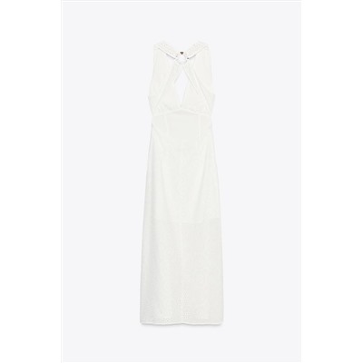 EMBROIDERED MIDI DRESS